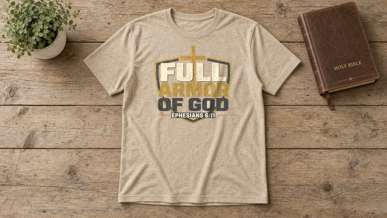 Full Armor of God Ephesians 6:11 Christian t-shirt