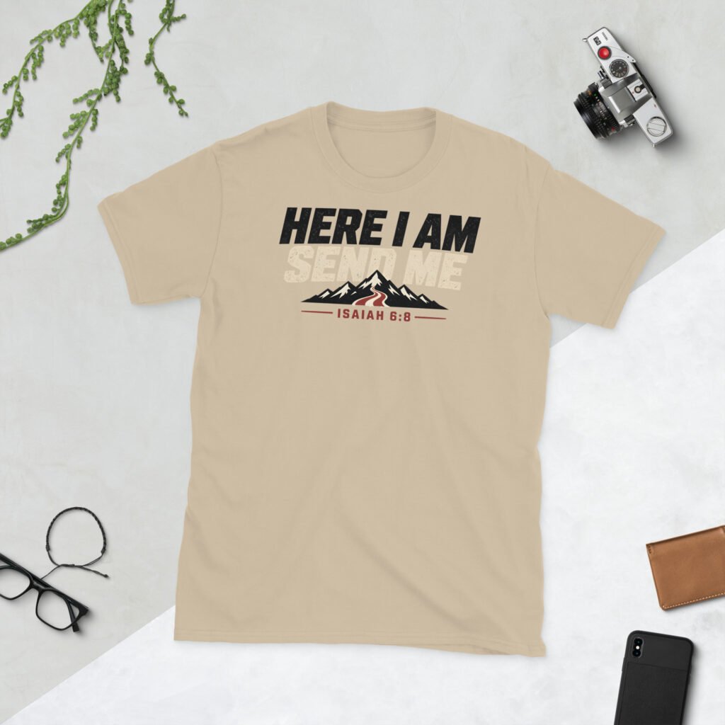 Here I Am Send Me Shirt, Isaiah 6:8 Christian Tee